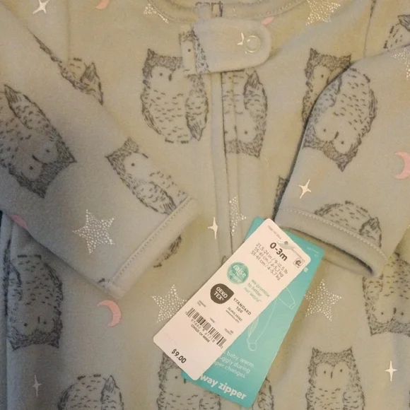 Carter's Gray and Cream Footies Soft One Pieces​ - Picture 2 of 9